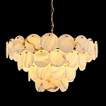 Люстра подвесная четырехъярусная с подвесками в форме дисков Cryptocrystalline Stone варинант исполнения - 2 | Loft Concept в Ижевске