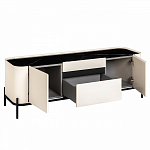 ТВ-тумба белая с чёрной столешницей с 2-мя дверками и ящиком San Marco варинант исполнения - 2 | Loft Concept в Ижевске