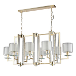 Люстра прямоугольной формы с 8-ю цилиндрическими плафонами из стекла Laurent варинант исполнения - 5 | Loft Concept в Ижевске