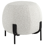 Пуф в ткани букле молочного цвета Pikelet варинант исполнения - 1 | Loft Concept в Ижевске