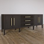 Большая VT-тумба Primo шпон темный орех варинант исполнения - 3 | Loft Concept в Ижевске