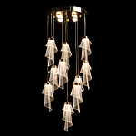 Люстра каскадная с 10-ю прозрачными плафонами Wave Line варинант исполнения - 3 | Loft Concept в Ижевске