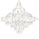 Люстра с тонким металлическим каркасом цвета хром Quasar варинант исполнения - 2 | Loft Concept в Ижевске