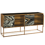 Дизайнерский комод с 4-мя дверцами в черно-золотых тонах Calista варинант исполнения - 2 | Loft Concept в Ижевске