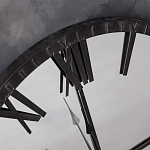 Часы настенные зеркальные с чёрным металлическим циферблатом Mirror Tower Clock варинант исполнения - 2 | Loft Concept в Ижевске