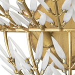 Бра золотого цвета с белыми стеклянными лепестками Hanging Flowers варинант исполнения - 1 | Loft Concept в Ижевске