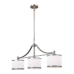 Люстра линейная с 3-мя белыми цилиндрическими плафонами Feiss варинант исполнения - 2 | Loft Concept в Ижевске