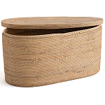 Плетеная овальная корзина с крышкой Shani Rattan Basket варинант исполнения - 2 | Loft Concept в Ижевске