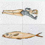 Плитка с узором Рыба Русалка варинант исполнения - 1 | Loft Concept в Ижевске