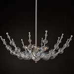 Люстра  с круглыми прозрачными шарами на серебряном каркасе Silver Stalk варинант исполнения - 4 | Loft Concept в Ижевске