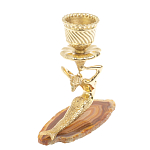 Подсвечник из натурального камня агат светло-коричневый Stone Candlestick варинант исполнения - 4 | Loft Concept в Ижевске