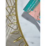 Журнальный столик с столешницей из мрамора на металлическом основании Table Vertical Planes варинант исполнения - 2 | Loft Concept в Ижевске