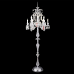 Торшер с 12-ю белыми текстильными абажурами и хрустальными подвесками Lustre Reverie варинант исполнения - 4 | Loft Concept в Ижевске