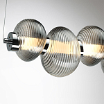 Подвесной светильник линейный с 7-ю рифлеными стеклянными шарами Marcelh Light варинант исполнения - 9 | Loft Concept в Ижевске