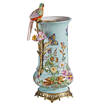 Ваза с птичкой из фарфора с бронзовыми элементами Garden of Eden варинант исполнения - 1 | Loft Concept в Ижевске