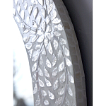 Зеркало круглое инкрустированное раковинами устриц Bone Inlay Dome Mirror White варинант исполнения - 6 | Loft Concept в Ижевске
