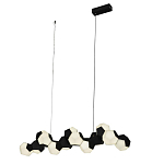 Люстра линейная с геометрическими черно-белыми плафонами Modestra варинант исполнения - 1 | Loft Concept в Ижевске