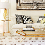 Золотой приставной столик с круглой стеклянной столешницей Weightless Table варинант исполнения - 6 | Loft Concept в Ижевске