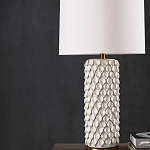 Настольная лампа покрытая лепестками белых цветов Fancy Calla Lily варинант исполнения - 3 | Loft Concept в Ижевске