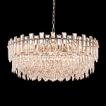 Круглая люстра с хрустальными подвесками на серебряном каркасе Gorgeous Crystal Light варинант исполнения - 13 | Loft Concept в Ижевске