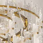 Люстра круглая с прозрачными стержнями разной длины Textured Glass Chandelier варинант исполнения - 10 | Loft Concept в Ижевске