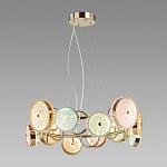 Люстра с плафонами из разноцветного стекла Glass Peonies варинант исполнения - 3 | Loft Concept в Ижевске