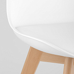 Стул с основой из пластика и мягким сиденьем Arvika White варинант исполнения - 6 | Loft Concept в Ижевске