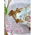 Блюдо овальное из голубого фарфора с ручками в виде бабочек и цветочным рисунком Blue Garden варинант исполнения - 7 | Loft Concept в Ижевске