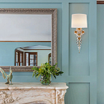 Бра с цветочным основанием и тканевым абажуром Tugella Flower Lamp варинант исполнения - 5 | Loft Concept в Ижевске