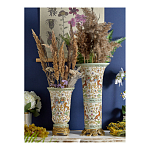 Ваза из фарфора на бронзовом основании Turquoise Blooming Garden варинант исполнения - 8 | Loft Concept в Ижевске