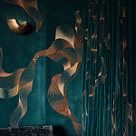 Обои с вышивкой ручной работы Plume Original colourway on velvet варинант исполнения - 1 | Loft Concept в Ижевске