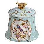 Шкатулка голубого цвета с рисунком и состаренным эффектом Eden Garden варинант исполнения - 2 | Loft Concept в Ижевске