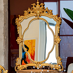 Зеркало с ажурной раме золотого цвета Classic Ornament Mirror варинант исполнения - 3 | Loft Concept в Ижевске