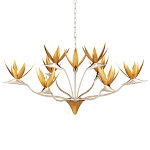 Люстра с плафонами в виде цветов Golden Bird of Paradise варинант исполнения - 3 | Loft Concept в Ижевске