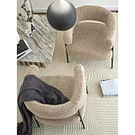 Кресло полукруглое мягкое с буклированной обивкой Armchair with Boucle Upholstery варинант исполнения - 8 | Loft Concept в Ижевске