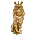 Статуэтка лев с детализированной гривой и изящной короной Lion Crown  варинант исполнения - 1 | Loft Concept в Ижевске