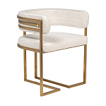 Стул букле бежевый с каркасом цвета матовое золото Tactility варинант исполнения - 2 | Loft Concept в Ижевске