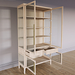 Витрина Primo со стеклянными фасадами и 2 ящиками Светлый дуб варинант исполнения - 3 | Loft Concept в Ижевске