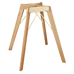 Стол обеденный с серой овальной столешницей из керамики на четырех деревянных ножках Gray Ceramics варинант исполнения - 7 | Loft Concept в Ижевске