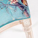 Барный стул из массива бука с изображением птиц и цветов Turquoise Beige Chinoiserie Garden Chair варинант исполнения - 5 | Loft Concept в Ижевске