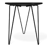 Стол журнальный c круглой столешницей из стекла серого цвета Gray and Gold Marble варинант исполнения - 4 | Loft Concept в Ижевске