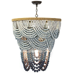 Многоярусная люстра украшенная круглыми бусами Gradient Grey Chandelier варинант исполнения - 1 | Loft Concept в Ижевске