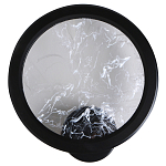 Светодиодное бра круглой формы с металлической рамой черного цвета Marble Glow варинант исполнения - 2 | Loft Concept в Ижевске