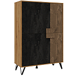 Шкаф двухдверный с 2-мя отделами с полками Stone Effect варинант исполнения - 2 | Loft Concept в Ижевске