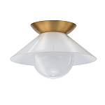 Потолочный светильник в форме конуса с белым шарообразным плафоном Quintiesse варинант исполнения - 4 | Loft Concept в Ижевске