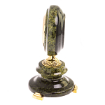 Часы настольные бронзовые из натуральных камней Мрамор и Змеевик Stone Clock варинант исполнения - 15 | Loft Concept в Ижевске