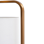 Торшер с белым тканевым абажуром на мраморном основании Cconcise варинант исполнения - 1 | Loft Concept в Ижевске