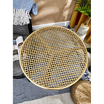 Столик приставной золотистый с орнаментом на столешнице Tanzania варинант исполнения - 8 | Loft Concept в Ижевске