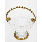 Чаша из прозрачного стекла на ножке с бронзовой ручкой в виде ветки Eden Garden варинант исполнения - 3 | Loft Concept в Ижевске