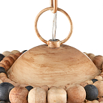 Подвесной светильник в форме купола из деревянных бусин Wooden Beads варинант исполнения - 3 | Loft Concept в Ижевске